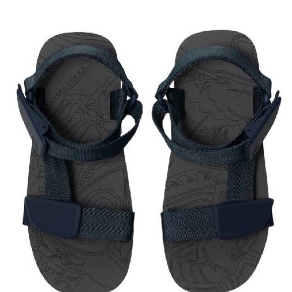 Burberry Shoes - Burberry Navy and Black Strap Sandals